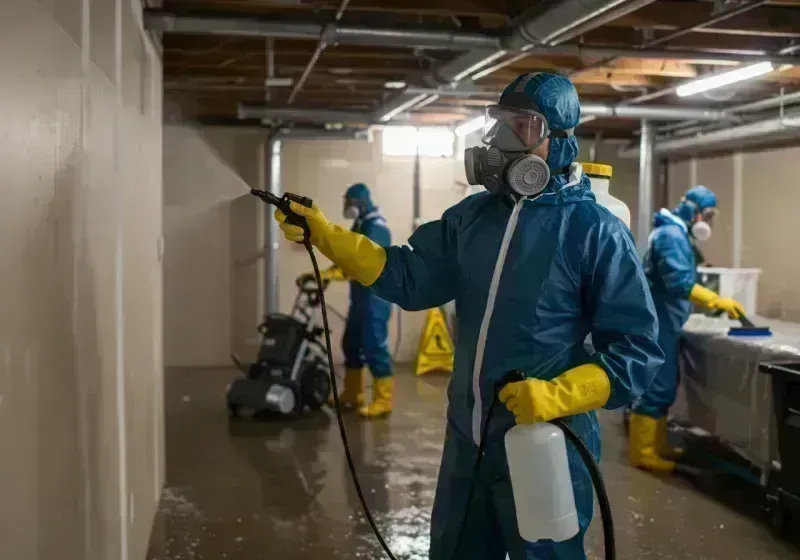 Basement Sanitization and Antimicrobial Treatment process in Rogers Park, IL