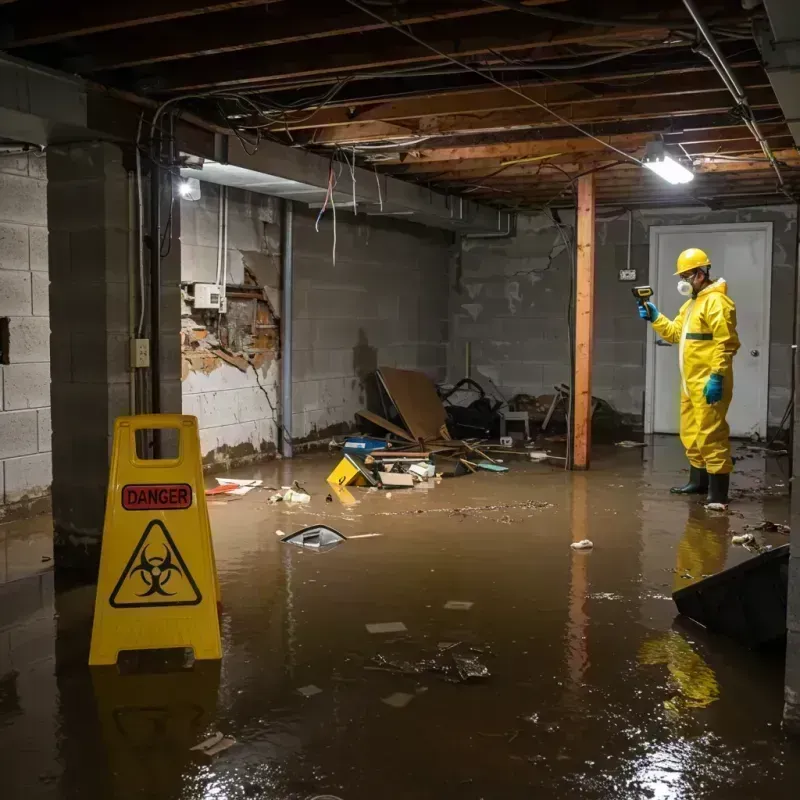 Flooded Basement Electrical Hazard in Rogers Park, IL Property